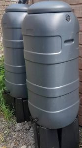 water butts at the community garden